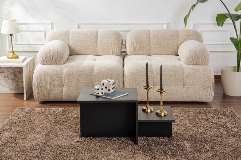 Harmony Fabrony sofabord 80x40 cm Svart - Møbler - Borde - Sofabord