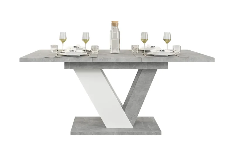 Harumi Matbord 120 cm Rektangulær - Grå/Hvid - Møbler - Borde - Spisebord og køkkenbord