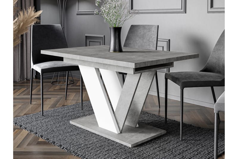 Harumi Matbord 120 cm Rektangulær - Grå/Hvid - Møbler - Borde - Spisebord og køkkenbord