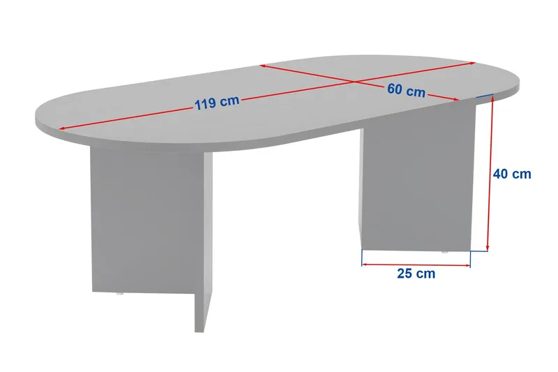 Hasina sofabord 119 cm ovalt - Mink - Møbler - Borde - Sofabord