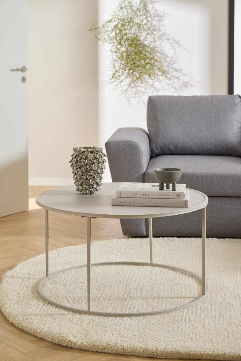 Hasslevik Sofabord 80 cm Rundt - Varmgrå - Møbler - Borde - Sofabord