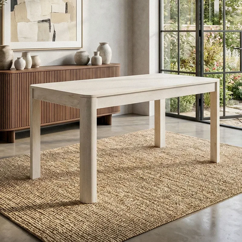Heleri spisebord 120 cm - Lys hvidvasket finish - Møbler - Borde - Spisebord og køkkenbord