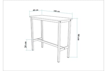 Heran Barbord 100 cm - Sort - Møbler - Borde - Barbord & ståbord