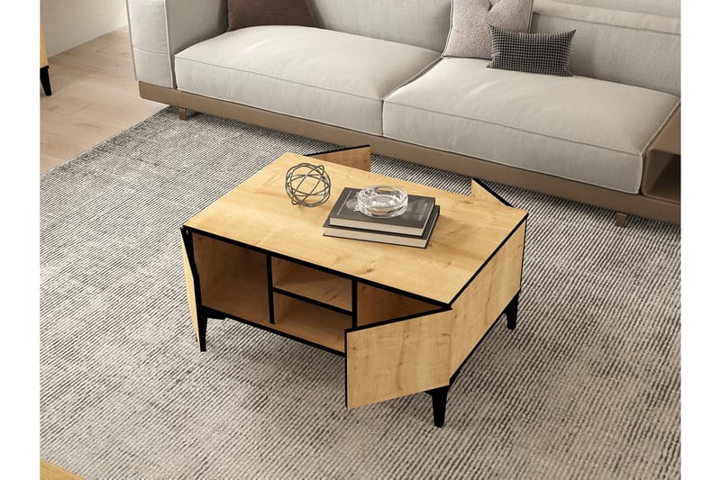 Highbank Sofabord 90 cm - Brun/Eg/Sort - Møbler - Borde - Sofabord