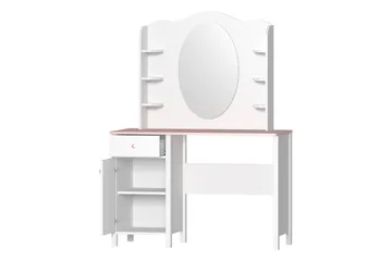Hilts Sminkebord 110x52 cm - Hvid/Pink - Møbler - Borde - Sminkebord & konsolbord