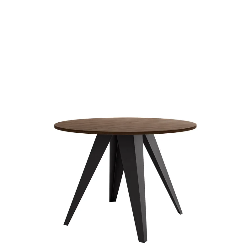 Hoban Spisebord rundt udtrækkeligt 100-138 cm - Sort, brun - Møbler - Borde - Spisebord og køkkenbord