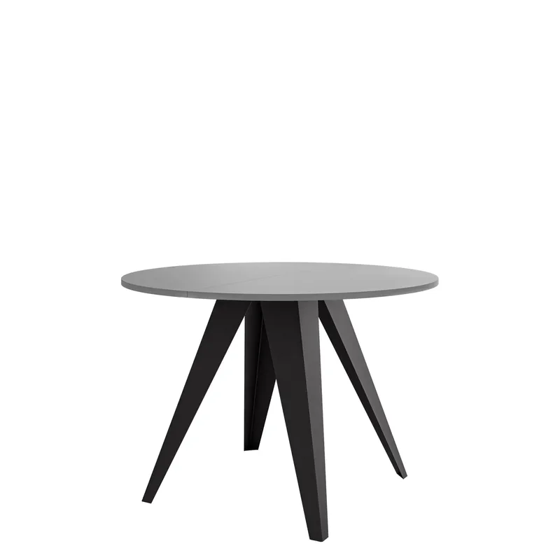 Hoban Spisebord rundt udtrækkeligt 100-138 cm - Sort, grå - Møbler - Borde - Spisebord og køkkenbord
