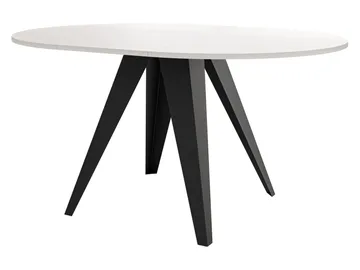 Hoban Spisebord rundt udtrækkeligt 100-138 cm - Sort, hvid (hvid marmorplade) - Møbler - Borde - Spisebord og køkkenbord