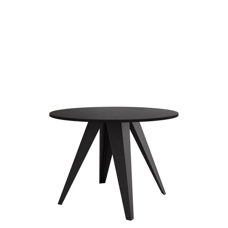 Hoban Spisebord rundt udtrækkeligt 100-138 cm - Sort - Møbler - Borde - Spisebord og køkkenbord