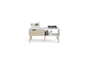Hostafranc Sofabord 98,7 cm - Natur/Hvid - Møbler - Borde - Sofabord