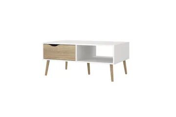 Hostafranc Sofabord 98,7 cm - Natur/Hvid - Møbler - Borde - Sofabord