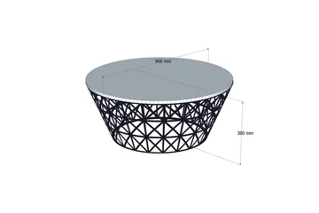 Hovdane Sofabord 90 cm Rundt Smallere - Brun/Sort - Møbler - Borde - Sofabord