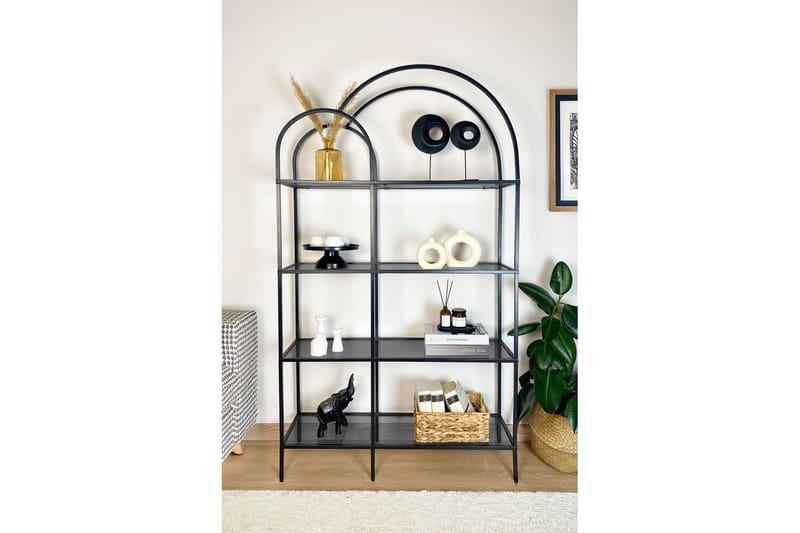 Hu Bogreol 100 cm - Sort - Opbevaring - Hylder & Reoler - Bogreol