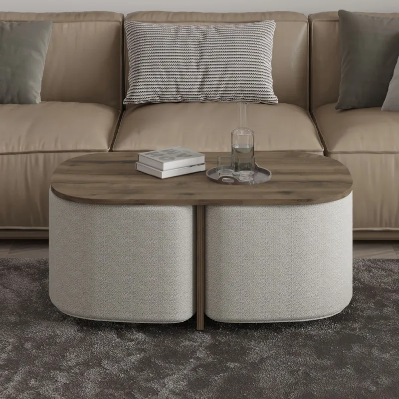 Hu Sofabordssæt 90x42,9x45 cm - Antik valnød - Møbler - Borde - Sofabord