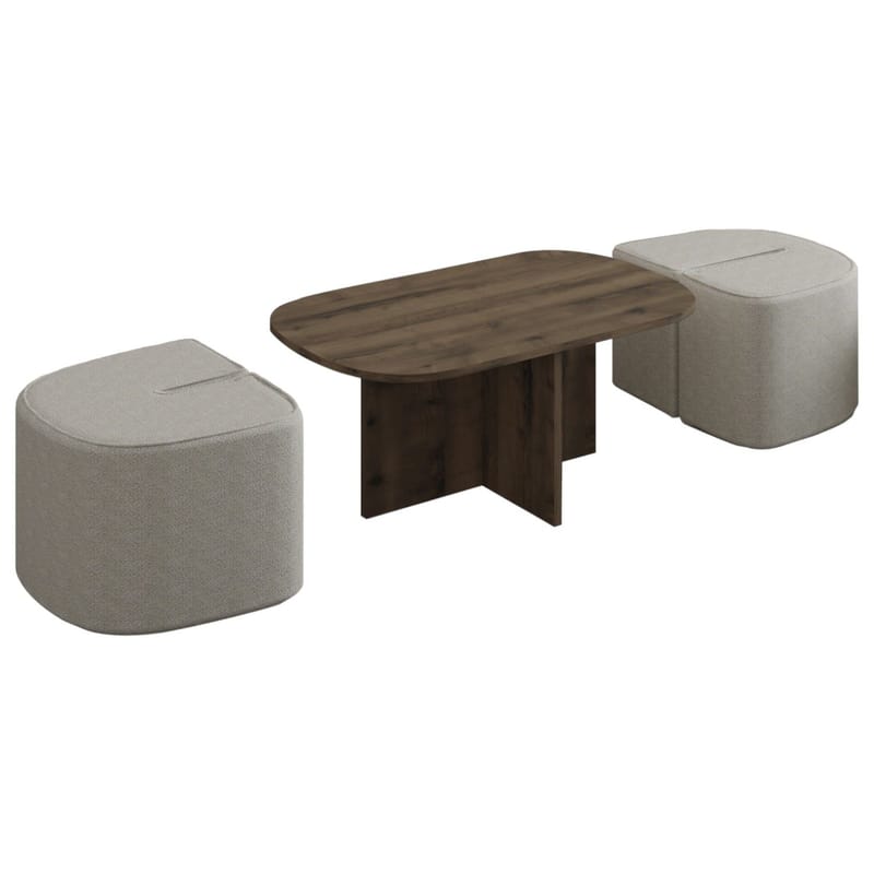 Hu Sofabordssæt 90x42,9x45 cm - Antik valnød - Møbler - Borde - Sofabord