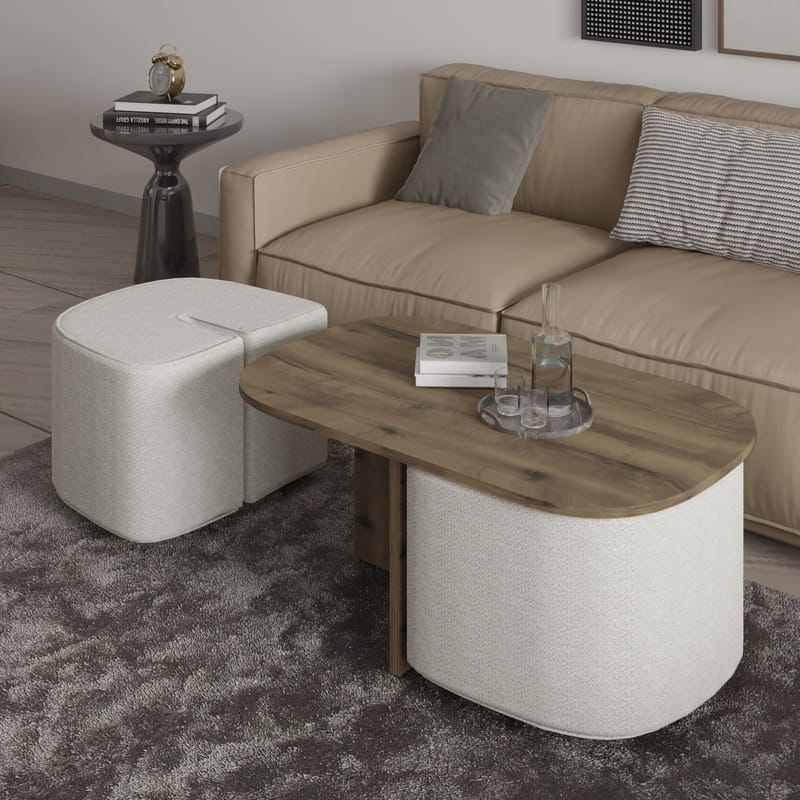 Hu Sofabordssæt 90x42,9x45 cm - Antik valnød - Møbler - Borde - Sofabord