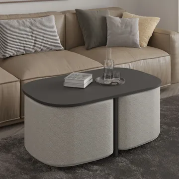 Hu Sofabordssæt 90x42,9x45 cm