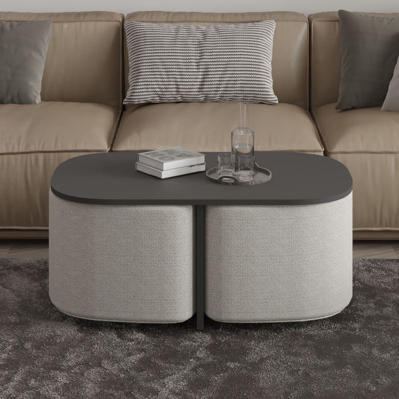 Hu Sofabordssæt 90x42,9x45 cm - Antracit - Møbler - Borde - Sofabord