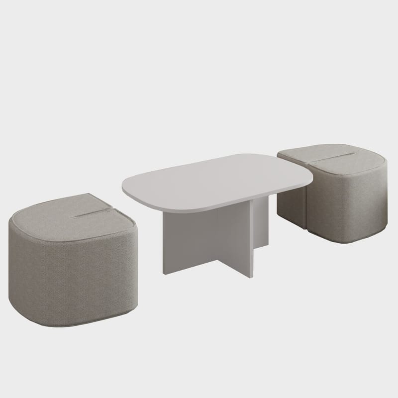 Hu Sofabordssæt 90x42,9x45 cm - Hvid - Møbler - Borde - Sofabord