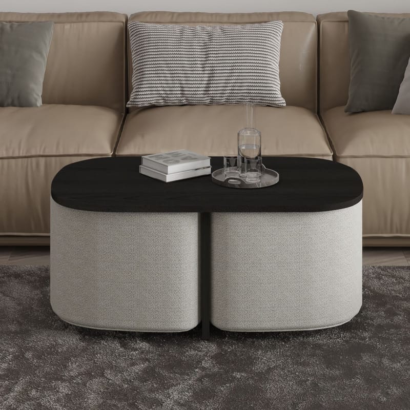 Hu Sofabordssæt 90x42,9x45 cm - Sort - Møbler - Borde - Sofabord