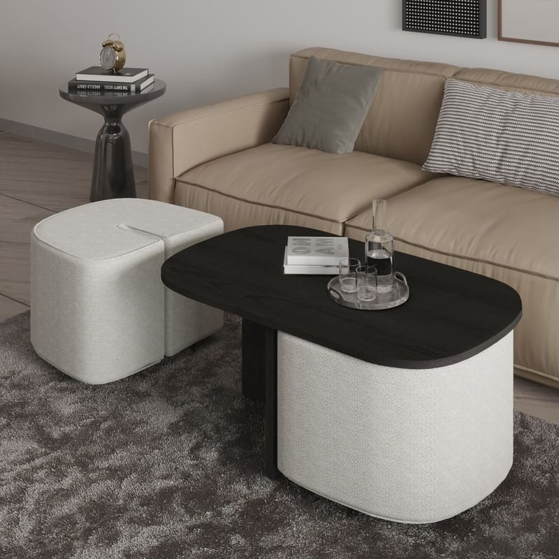 Hu Sofabordssæt 90x42,9x45 cm - Sort - Møbler - Borde - Sofabord