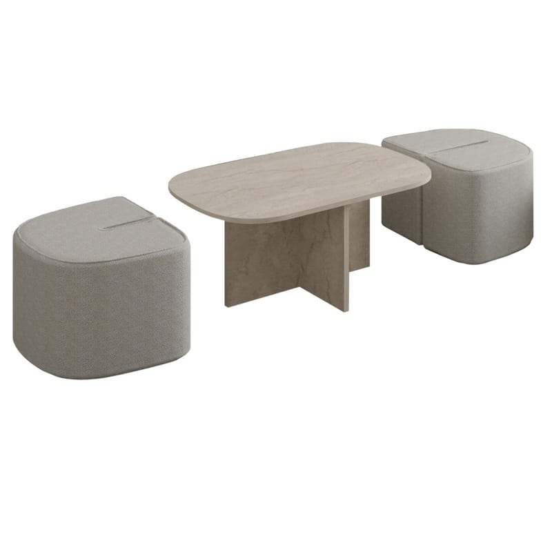 Hu Sofabordssæt 90x42,9x45 cm - Travertin - Møbler - Borde - Sofabord