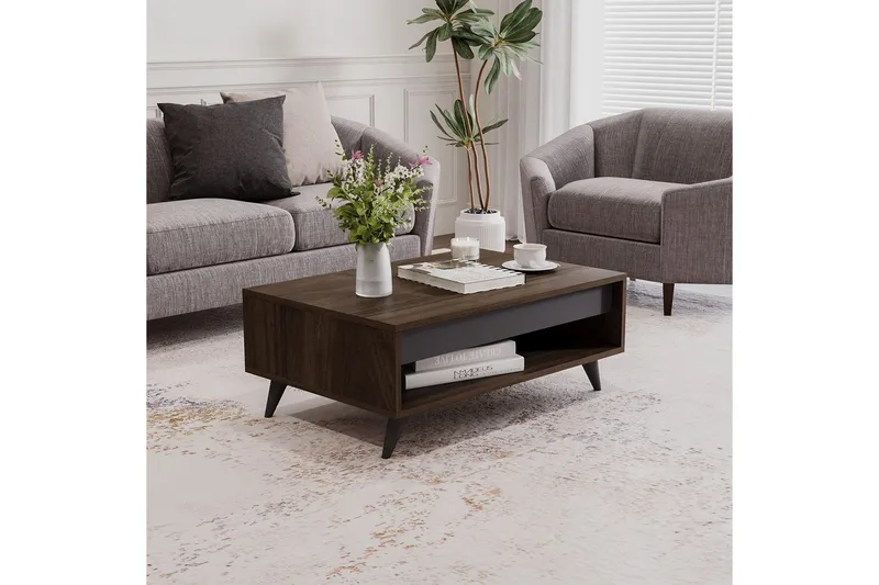 Hume Sofabord 90 cm - Valnød - Møbler - Borde - Sofabord