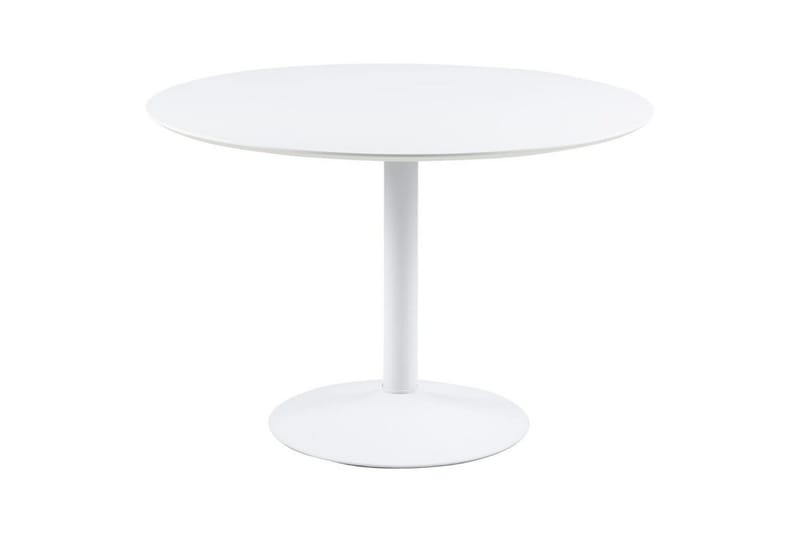 Ibiza Spisegruppe Rund 110 Cm + 4 Spisestuestole - Hvid - Møbler - Borde - Spisebordssæt