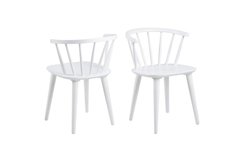 Ibiza Spisegruppe Rund 110 Cm + 4 Spisestuestole - Hvid - Møbler - Borde - Spisebordssæt