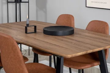 Inca spisebordssæt 160 cm rektangulært med 4 Polar-stole - Møbler - Borde - Spisebordssæt