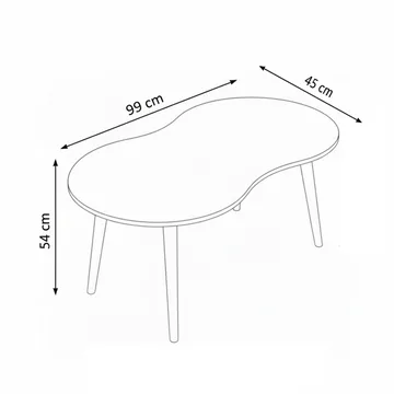 Indumati sofabord 99 cm - Valnød - Møbler - Borde - Sofabord