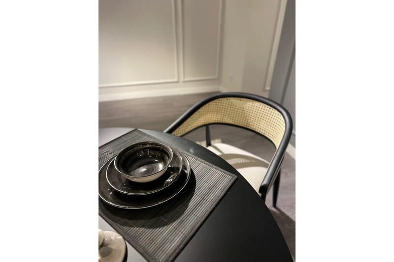 Indumati Spisegruppe Rund - Sort/Hvid - Møbler - Borde - Spisebordssæt