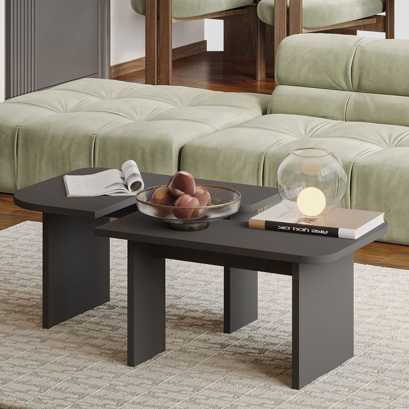 Iris Sofabordssæt 90x35x45 cm - Antracit - Møbler - Borde - Sofabord