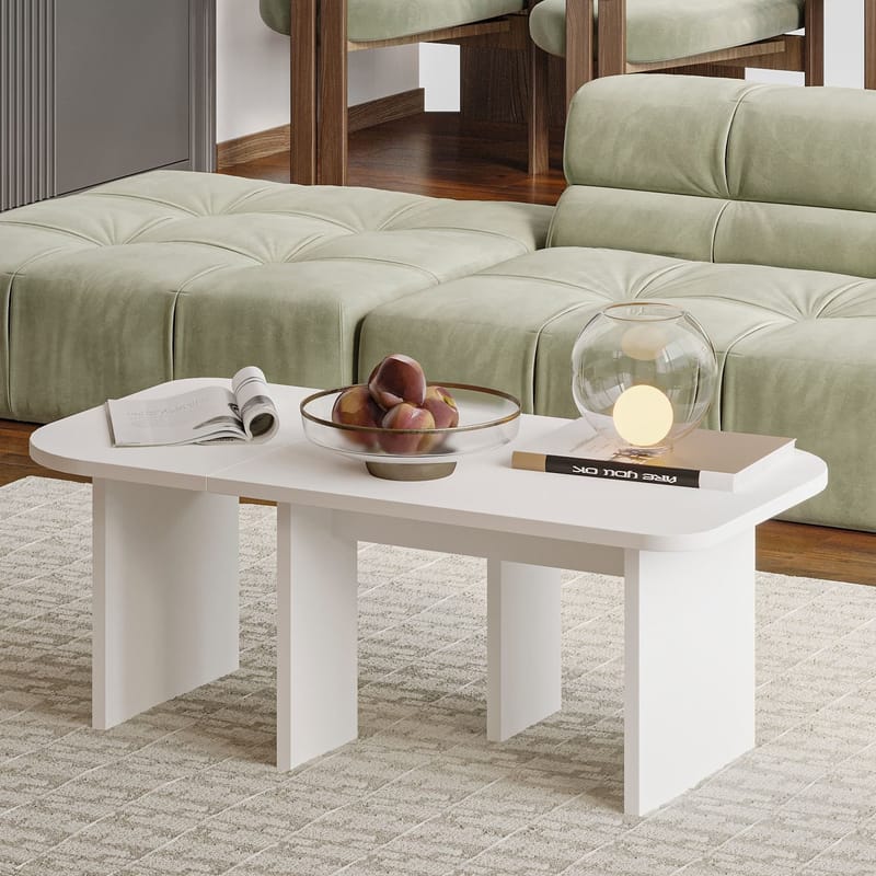 Iris Sofabordssæt 90x35x45 cm - Hvid - Møbler - Borde - Sofabord