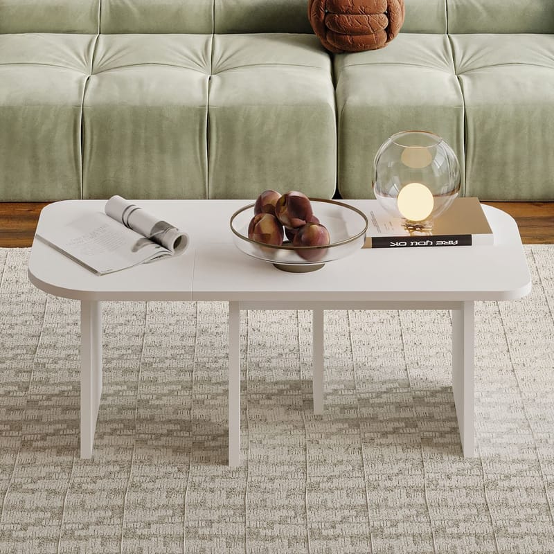 Iris Sofabordssæt 90x35x45 cm - Hvid - Møbler - Borde - Sofabord