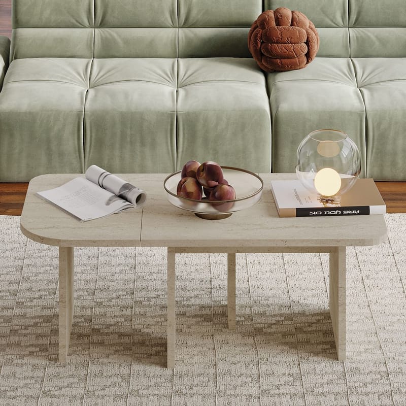 Iris Sofabordssæt 90x35x45 cm - Travertin - Møbler - Borde - Sofabord