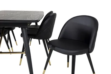 Irunea spisebord 180 cm med 6 stk. Valera spisebordsstole - Møbler - Borde - Spisebordssæt