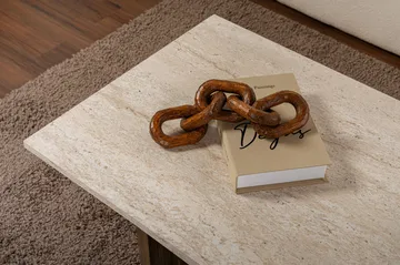 Isami Sofabord 119x40x60 cm - Travertin, Venezia Walnut - Møbler - Borde - Sofabord