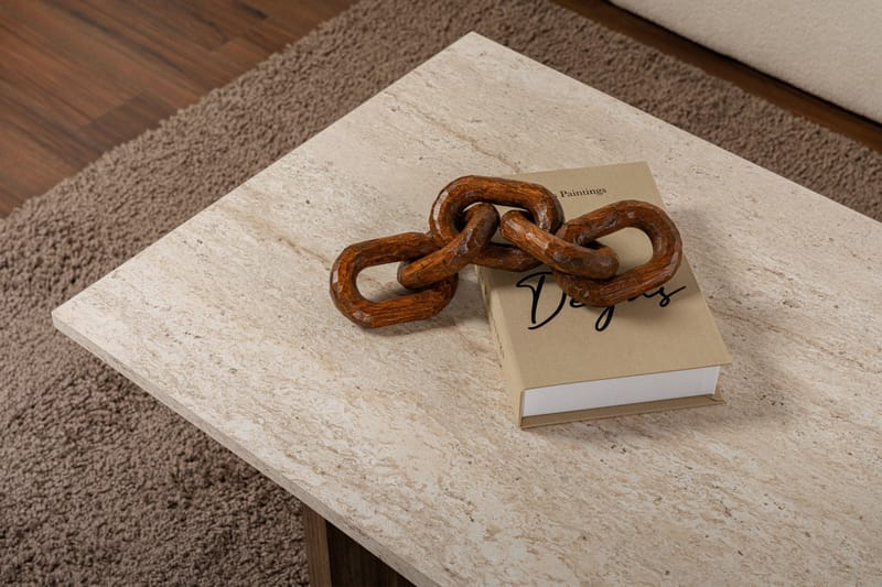 Isami Sofabord 119x40x60 cm - Travertin, Venezia Walnut - Møbler - Borde - Sofabord