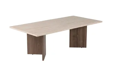 Isami Sofabord 119x40x60 cm - Travertin, Venezia Walnut - Møbler - Borde - Sofabord