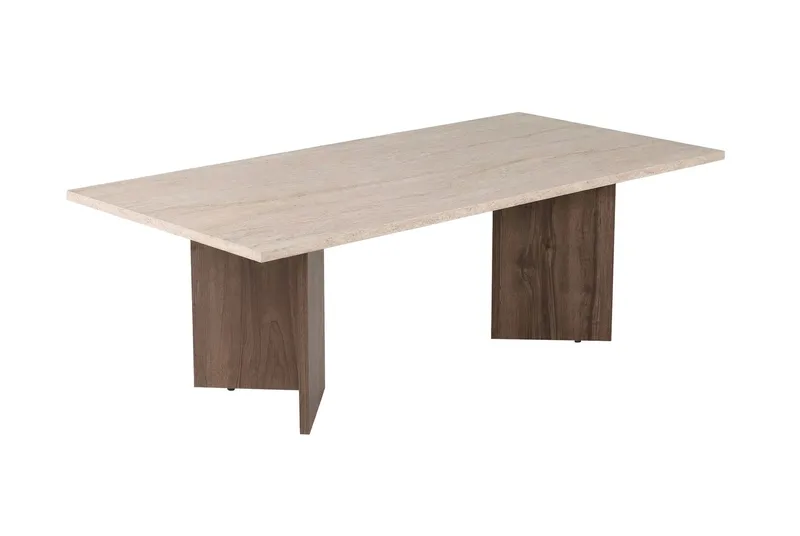 Isami Sofabord 119x40x60 cm, Travertin, Venezia Walnut