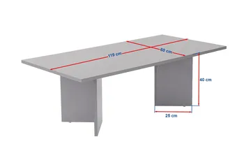 Isami Sofabord 119x40x60 cm - Travertin, Venezia Walnut - Møbler - Borde - Sofabord