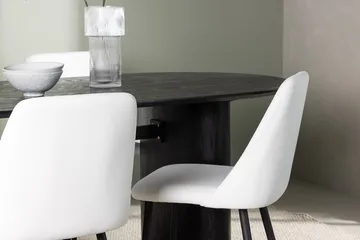 Isolde Spisebord 180x90 cm med 4 Night Spisestole - Møbler - Borde - Spisebordssæt