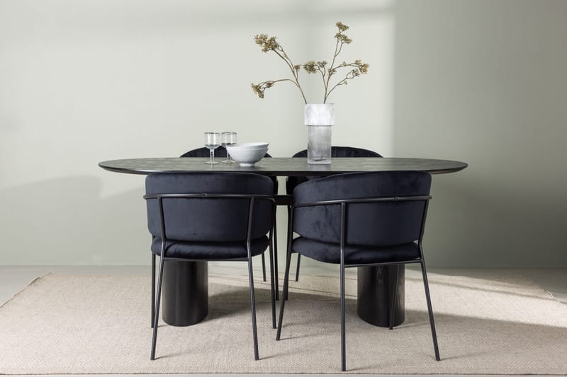 Isolde Spisebord 180x90 cm med 4 Selma Spisebordsstole