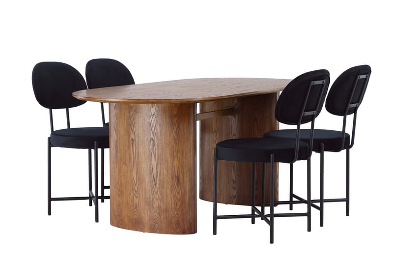 Isolde spisebord 180x90 cm med 4 Stella spisebordsstole - Møbler - Borde - Spisebordssæt