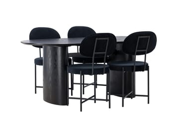 Isolde Spisebord 180x90 cm med 4 Stella Spisestole - Møbler - Borde - Spisebordssæt