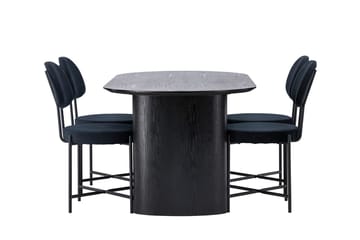 Isolde Spisebord 180x90 cm med 4 Stella Spisestole - Møbler - Borde - Spisebordssæt