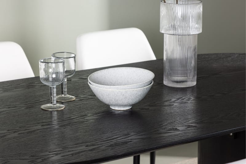 Isolde Spisebordssæt 180 cm Oval med 4 Night Stole - Svart - Møbler - Borde - Spisebordssæt