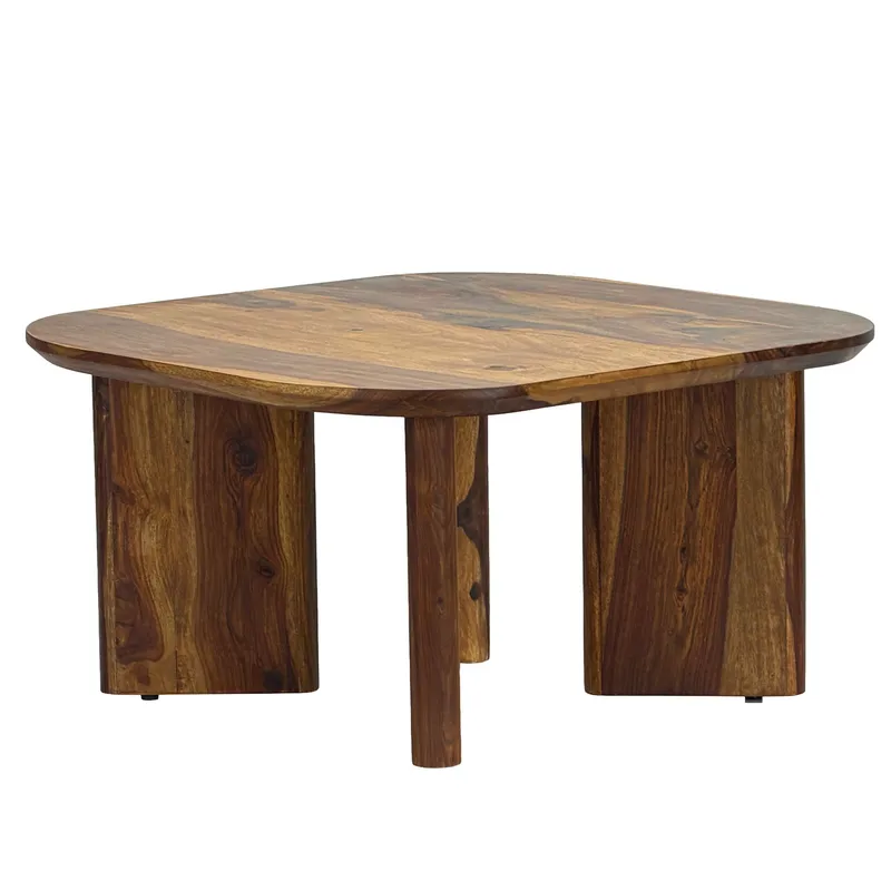 Ivoano Sofabord 60 cm Landlig stil, Varm mørkebrun
