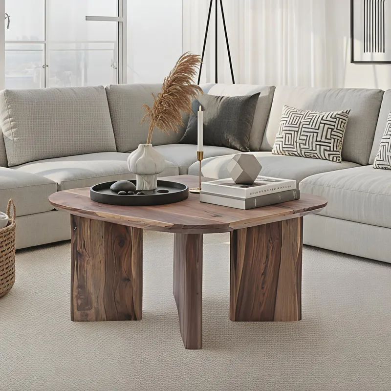 Ivoano Sofabord 60 cm Landlig stil - Varm mørkebrun - Møbler - Borde - Sofabord